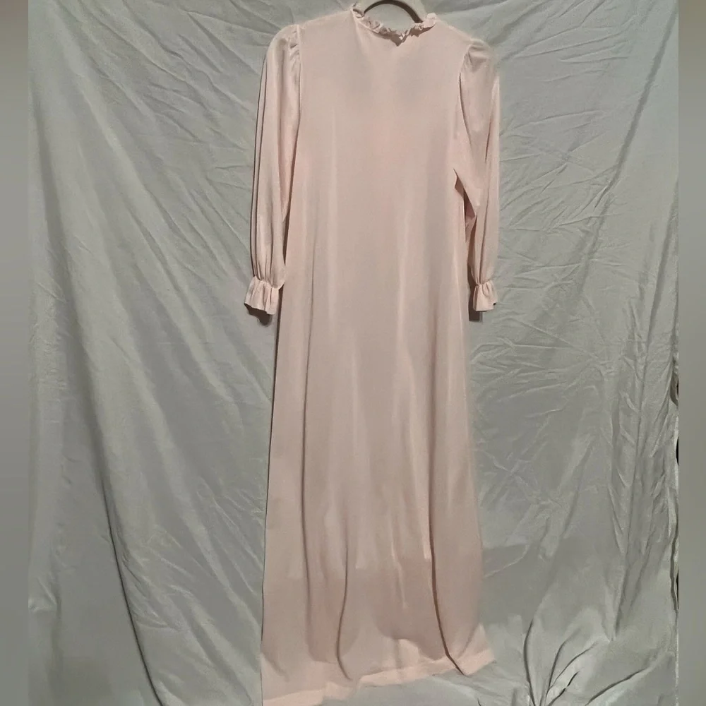 XS Vintage LORRAINE 1950s Pale Pink Robe Dressing House Gown - Picture 2 of 12
